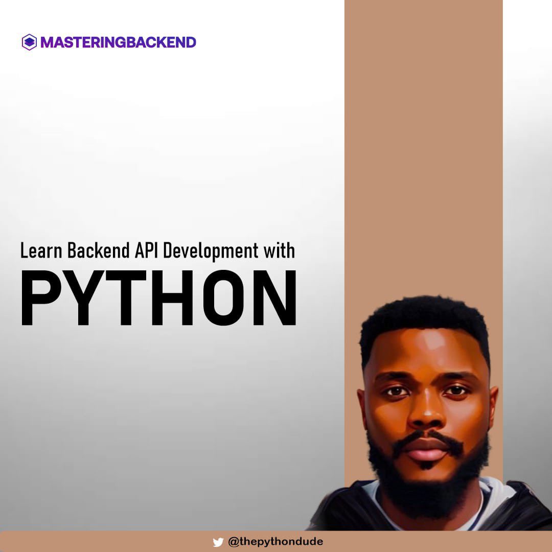 Start your backend journey in python with me. Say thanks to @master_backend 

 #PythonBackend #APIDevelopment #WebDevelopment #PythonProgramming