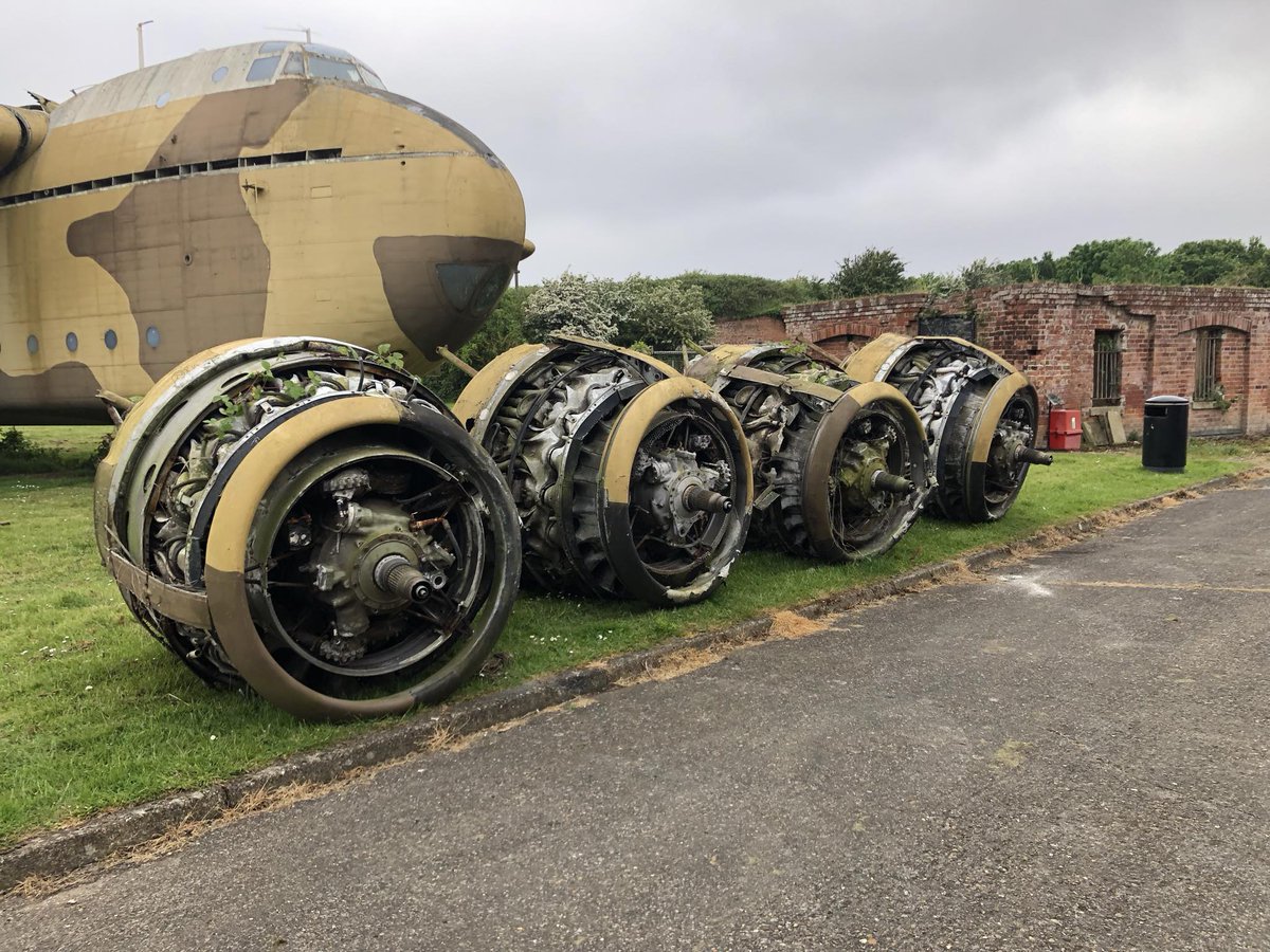 XB259's four Bristol Centaurus engines have been recovered from the greenery at Fort Paull to be readied for transport to Cumbria. If you'd like to help cover our costs you can do so via: justgiving.com/crowdfunding/d… or paypal.com/gb/fundraiser/… #fundraiser #charity #museum #carlisle
