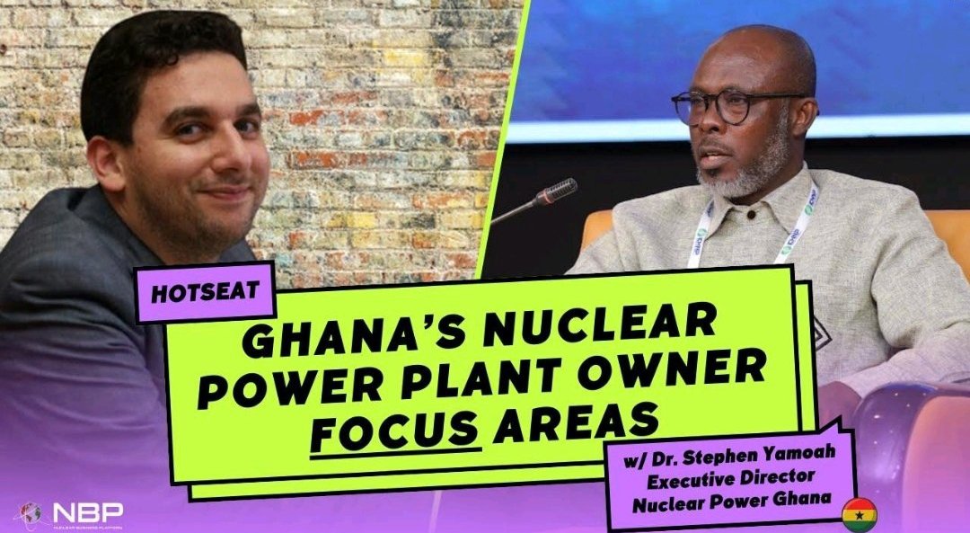 Dr. Stephen Yamoah, Executive Director of Nuclear Power Ghana, discussed progress in 🇬🇭 #Ghana's #nuclearpower program, including site designation along the coast. He outlined plans for the #Africa #NBP 2024 event in #Accra and the stakeholders he hopes will attend. This reflects