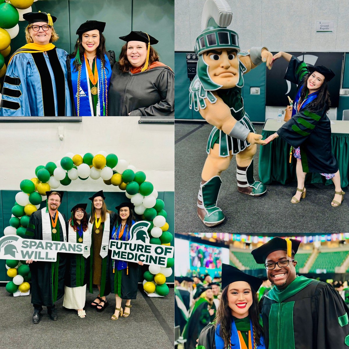 donnatranmd's tweet image. Hey look, Ma, I made it! 🥳 Thank you to my loved ones for supporting me. From struggling with mental health and failing ➡️ graduating with an MD &amp;amp; MPH &amp;amp; heading to Stanford residency, this rising psychiatrist is feeling grateful🍀 #spartanmd24 #psychiatry #stanford #graduation