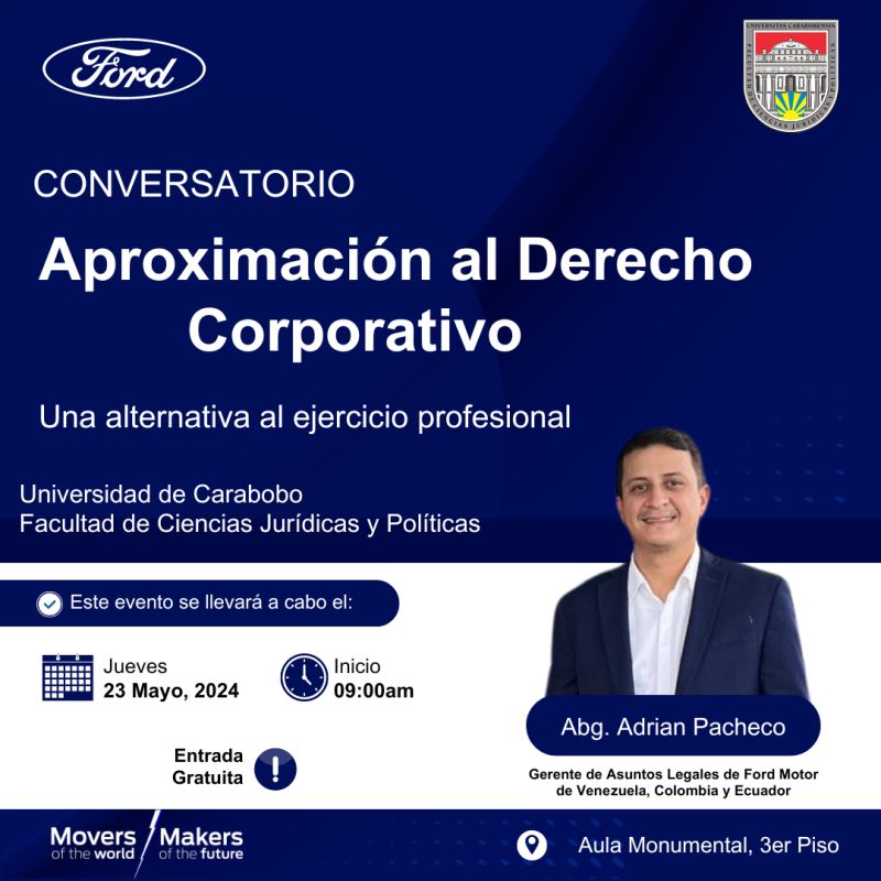 ⚖️ Derecho (@democracia_2025) on Twitter photo Una alianza por la academia
<a href="/FordLatino/">Ford Latino</a> y la FCJP UC
Te invitan al Conversatorio:
Aproximación al Derecho Corporativo: una alternativa al ejercicio profesional
Enterada libre.
Una iniciativa del Decano
Dr David Rutman Cisneros
<a href="/davidrutman/">David Rutman</a> y toda la familia UC Una alianza por la academia
<a href="/FordLatino/">Ford Latino</a> y la FCJP UC
Te invitan al Conversatorio:
Aproximación al Derecho Corporativo: una alternativa al ejercicio profesional
Enterada libre.
Una iniciativa del Decano
Dr David Rutman Cisneros
<a href="/davidrutman/">David Rutman</a> y toda la familia UC