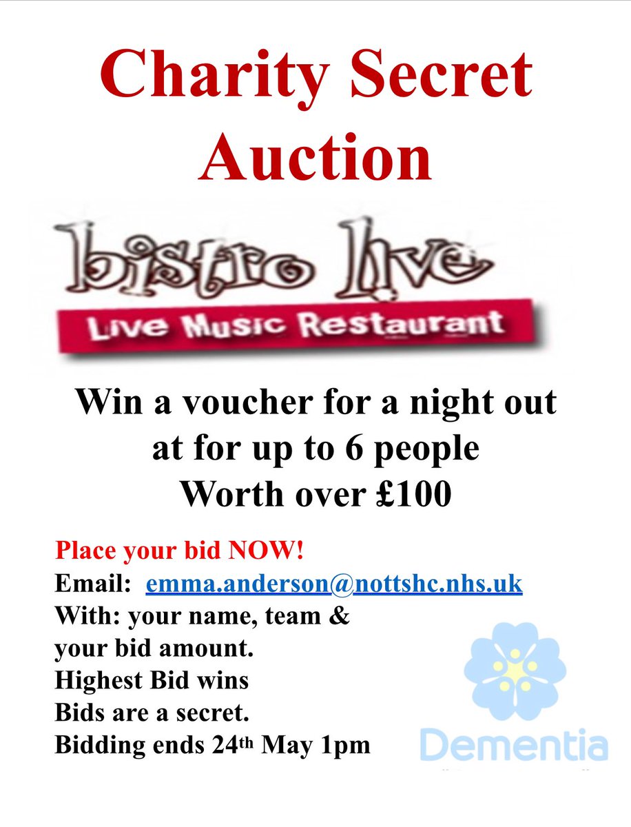 MHSOP in Gedling and Hucknall (@mhsopgandh) on Twitter photo This is the final fund raising event for our Dementia Action Week! This includes a 3-course meal per person, grab a real bargain and get bidding!  This is a great night out! 🕺🏼💃🥂🍹🥘
<a href="/CountyDos/">CountyDOS</a> <a href="/NottsHealthcare/">Nottinghamshire Healthcare</a> <a href="/MHSOPNottsHC/">MHSOPNottsHC</a> This is the final fund raising event for our Dementia Action Week! This includes a 3-course meal per person, grab a real bargain and get bidding!  This is a great night out! 🕺🏼💃🥂🍹🥘
<a href="/CountyDos/">CountyDOS</a> <a href="/NottsHealthcare/">Nottinghamshire Healthcare</a> <a href="/MHSOPNottsHC/">MHSOPNottsHC</a>