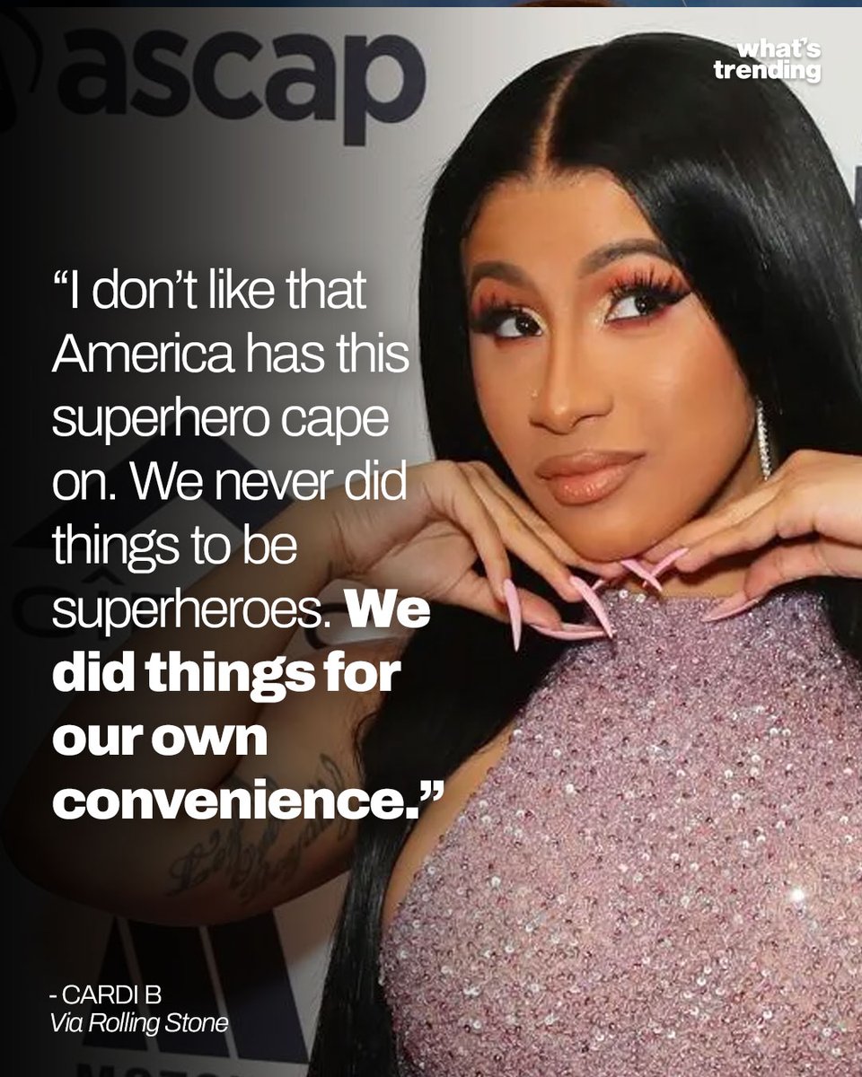 Cardi B says she will not be voting in the presidential election for Joe Biden or Donald Trump. ⁠ ⁠ “There’s countries [where] kids are getting killed every single day, but because the [U.S.] won’t benefit from that country, they won’t help.”⁠ ⁠ 🔗: whatstrending.com/cardi-b-claims…