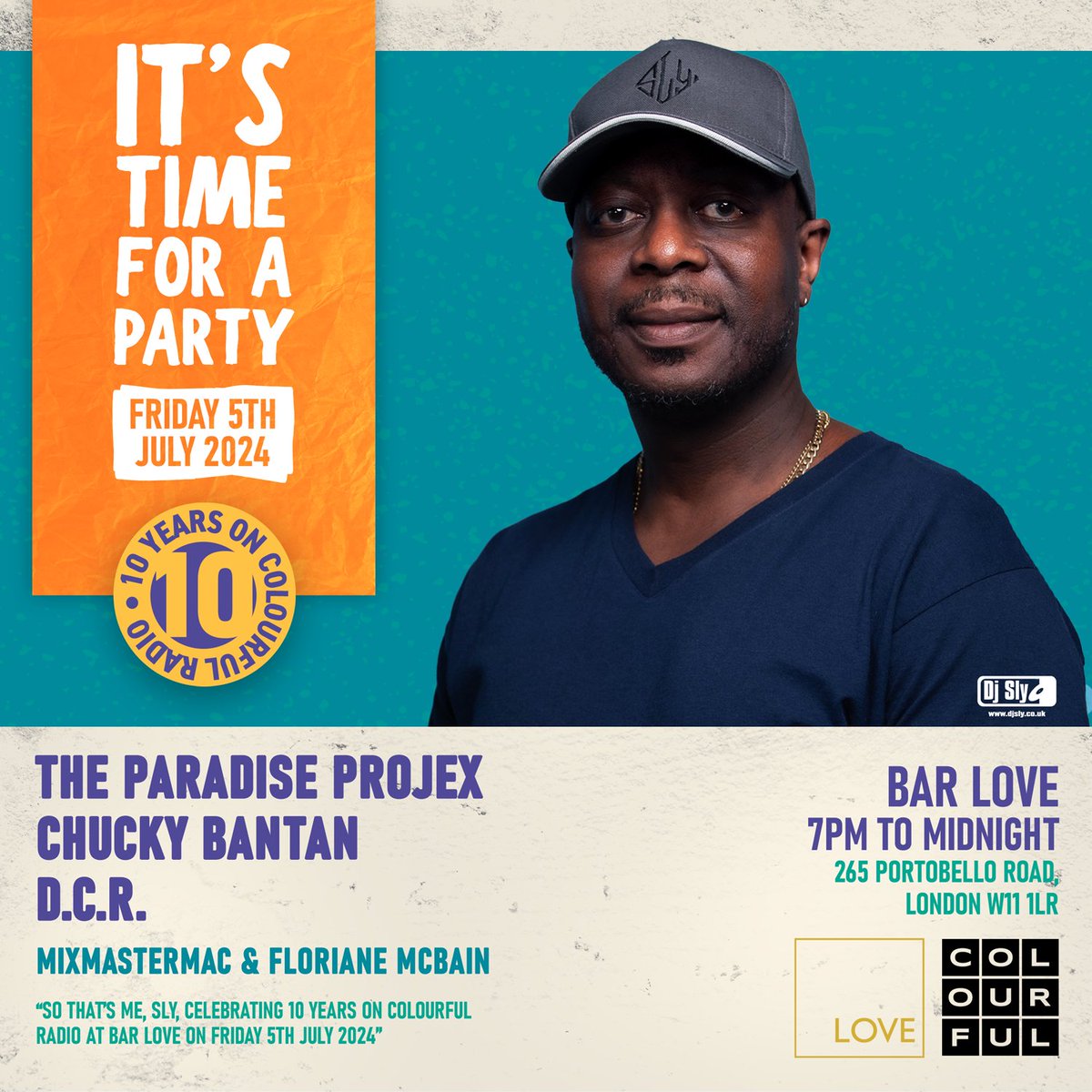 DjSlyUK's tweet image. Hey Everyone! Thanks To All The Artists, Record Companies, Radio Pluggers, Sponsors &amp;amp; Very Importantly, Listener Support Over The Last [Nearly] 10 Years On @colourfulradio. 📻❤️ 

On Friday 5th July, 2024 (7pm To Midnight) We Are Having A Celebration Party!  You Are Invited. 🎶🔥