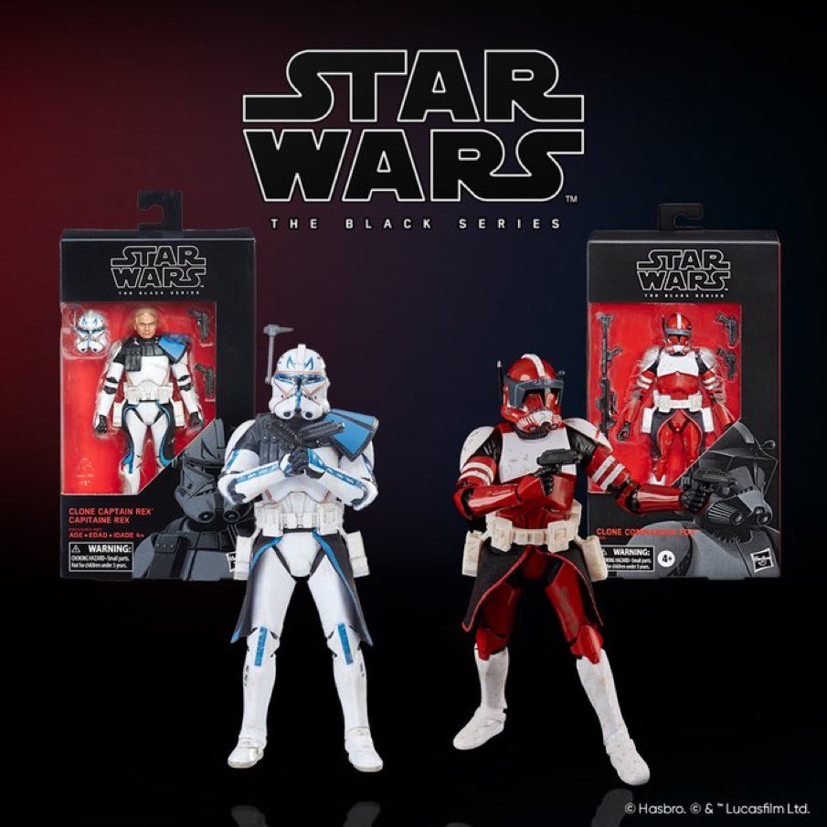 🔥 Hot Restocks 🔥 Now available at GameStop!! Star Wars The Black Series Captain Rex and Clone Commander Fox! Rex: bit.ly/3ULnQ3X Fox: bit.ly/3K2tGJt 📌NO charge till shipped 📌FREE shipping on pre orders $59+ #StarWars #theblackseries #captainrex