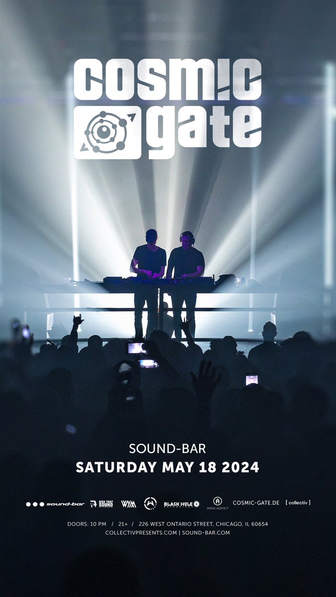 . #Madison & #Chicago this weekend tickets cosmic-gate.de/tour-dates