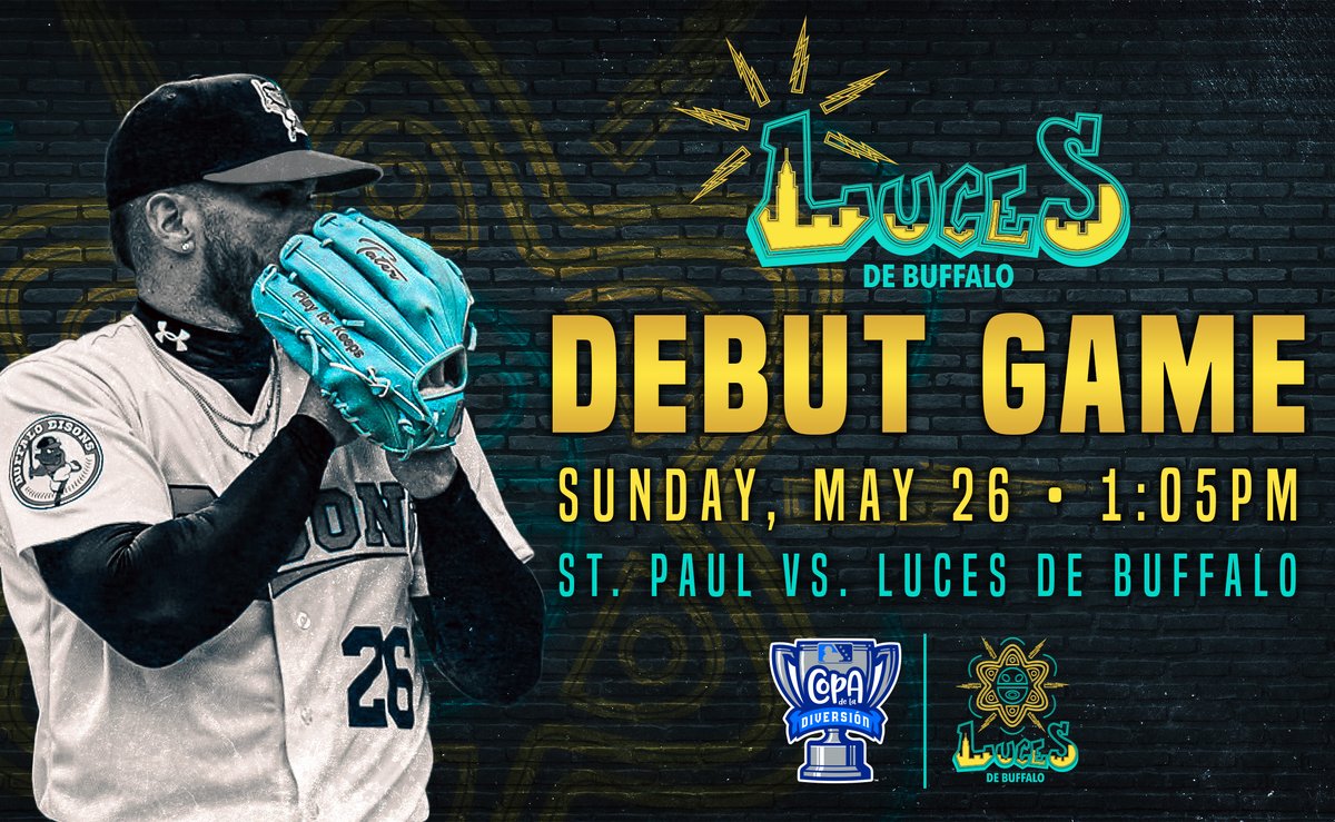 Sunday, May 26 may be a day game in Buffalo, but the lights are going to be shining bright at Sahlen Field. The Herd will take the field for the first time as 'Luces de Buffalo' 💡 🔗Bisons.com/Luces