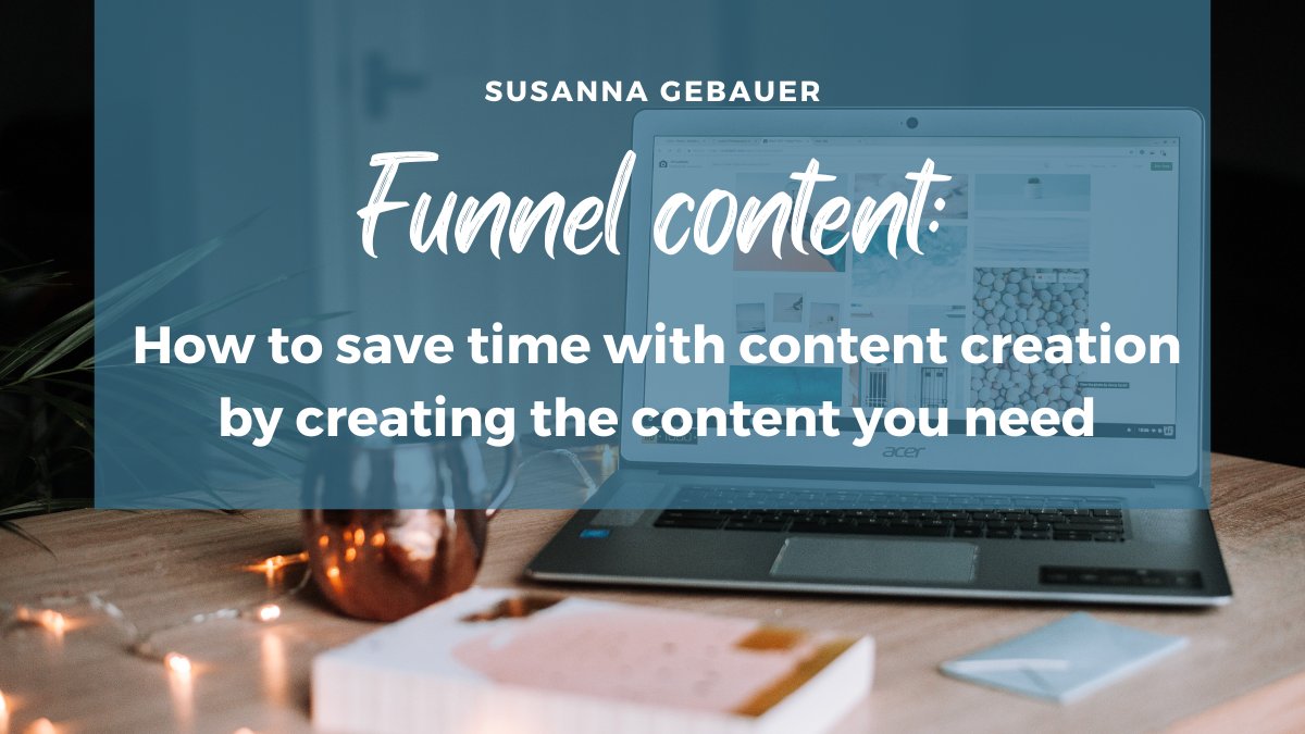 Every piece of your content should have a unique goal: attention, decision, persuasion, action. Make sure that you use the best content for every stage of your funnel and you will multiply success: susannagebauer.com/blog/funnel-co…