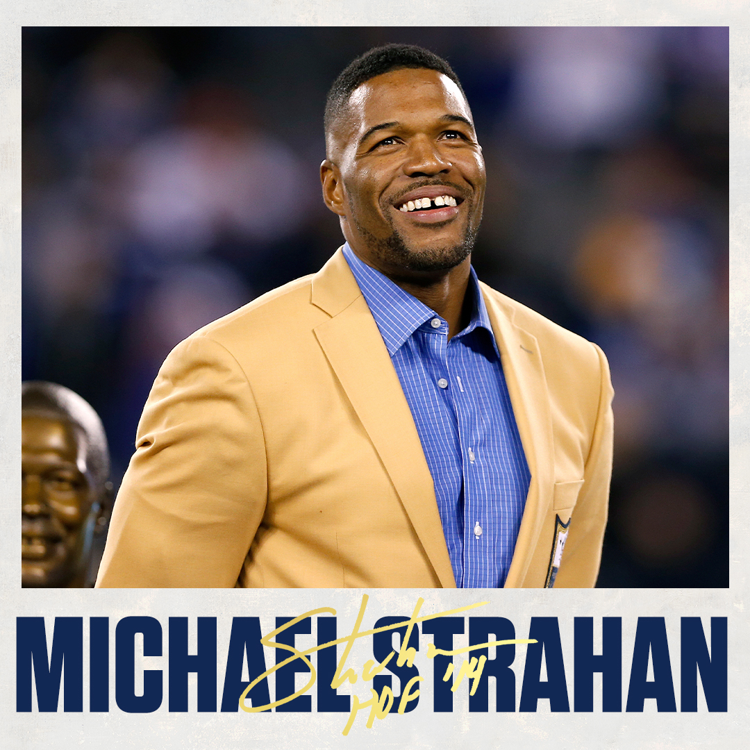 We provided hints earlier in the week and now we can say that the subject of this week's #GoldJacketSpotlight is @michaelstrahan! Full story: profootballhof.me/GJSStrahan