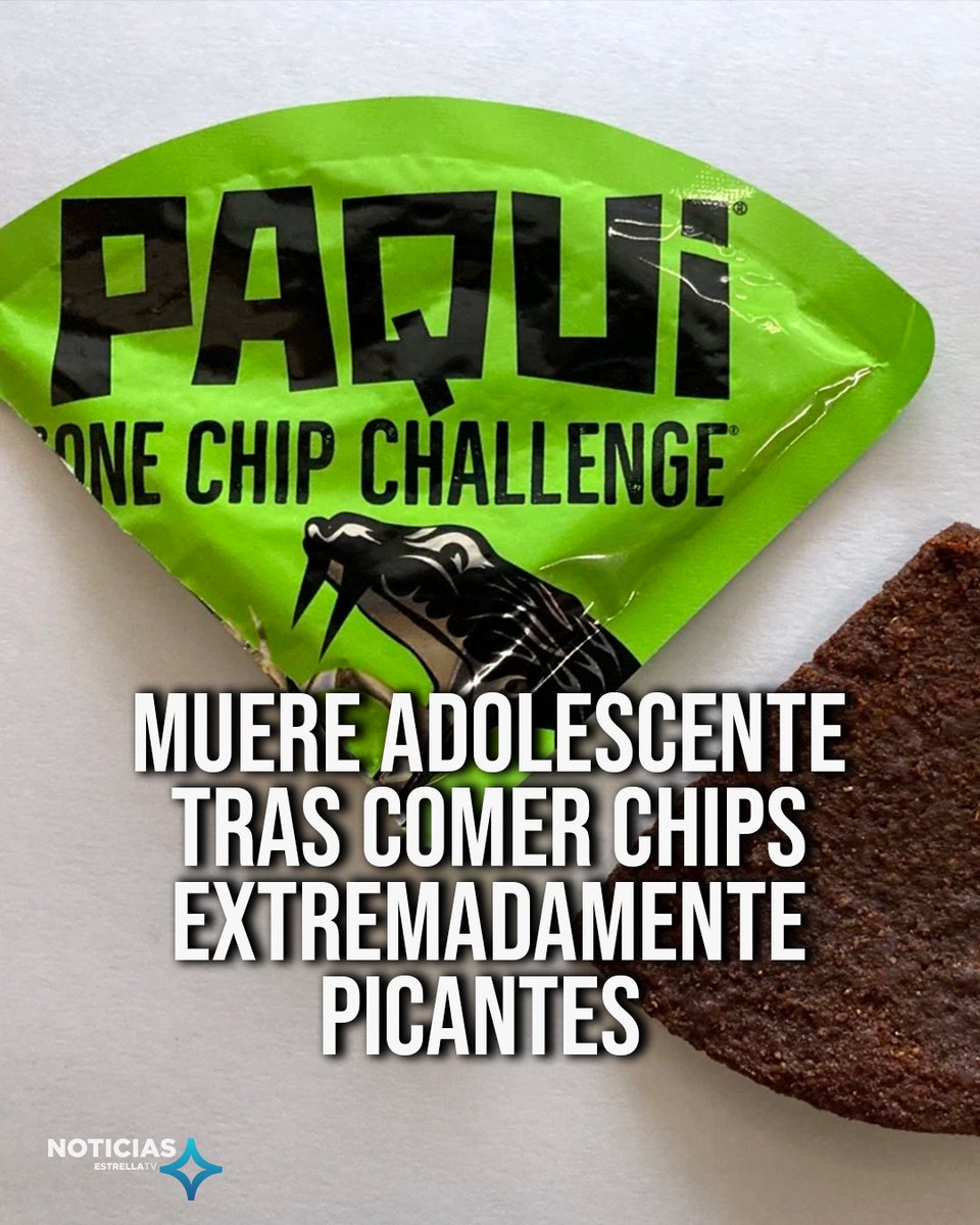 NEstrellaTv's tweet image. Harris Wolobah se unió al #OneChipChallenge en 2023; el reto de comer la única patata frita de la bolsa sin tomar agua. El alto consumo de capsaicina, que da picor a los chiles, agravó su defecto cardiaco congénito y murió de un paro cardiopulmonar, revelaron recientemente.