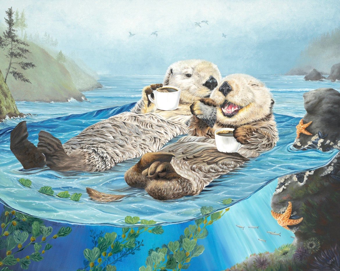We Have Each #Otter by #HollySimental signed archival print! mamakikis.etsy.com/listing/138042… #otter #otterart #animal #animalart #coffee #coffeeart #coffeeshop #coffeover #coffeeaholic #wildlife #wildlifeart #beachhouse #oceanart #gift #giftideas #gifts