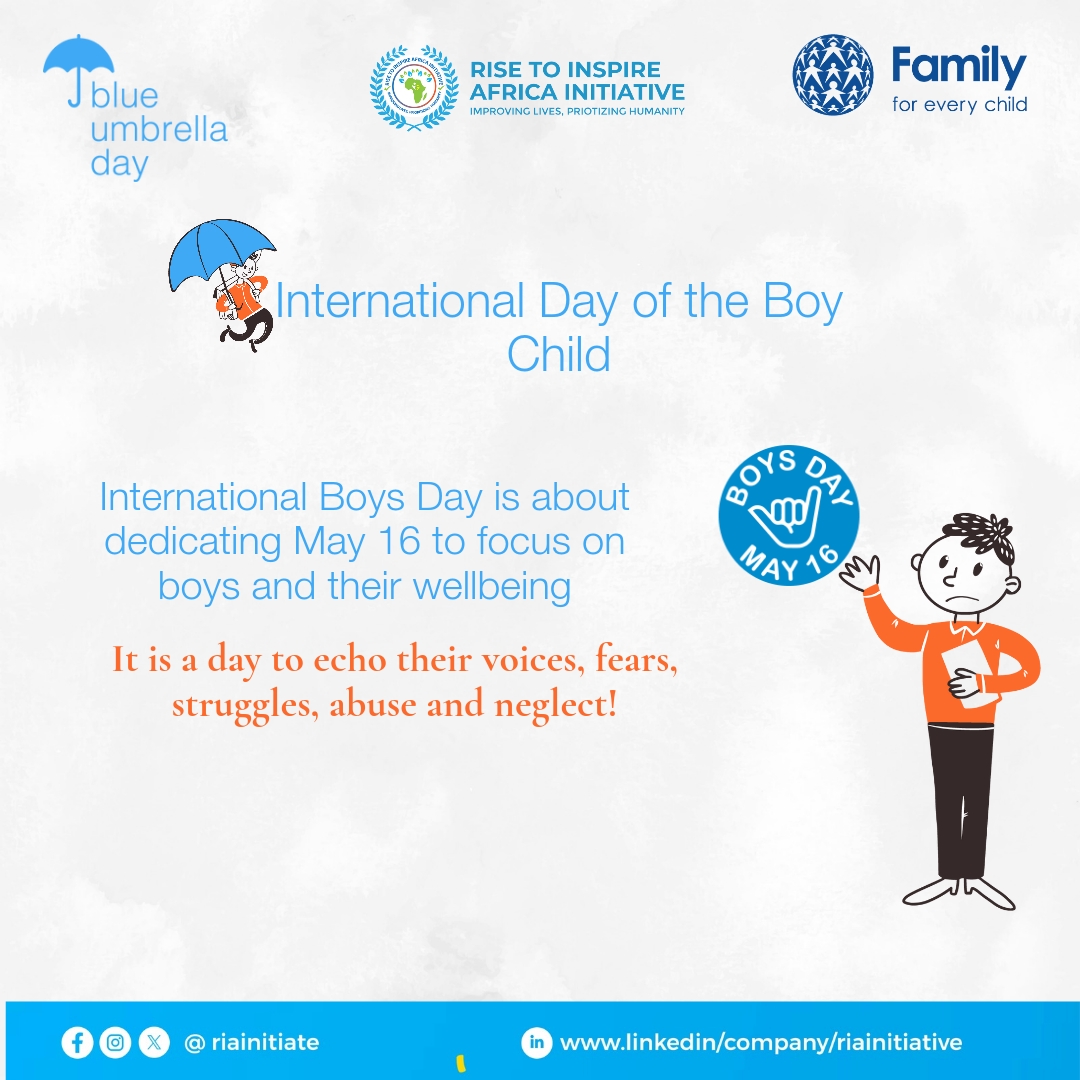 On International Day of the Boy Child, let us reaffirm our commitment to supporting and empowering boys worldwide.

Together, let us ensure that every boy has the opportunity to thrive and fulfill his potential.

#boysday
#InternationaldayoftheBOYchild
#worldboysday