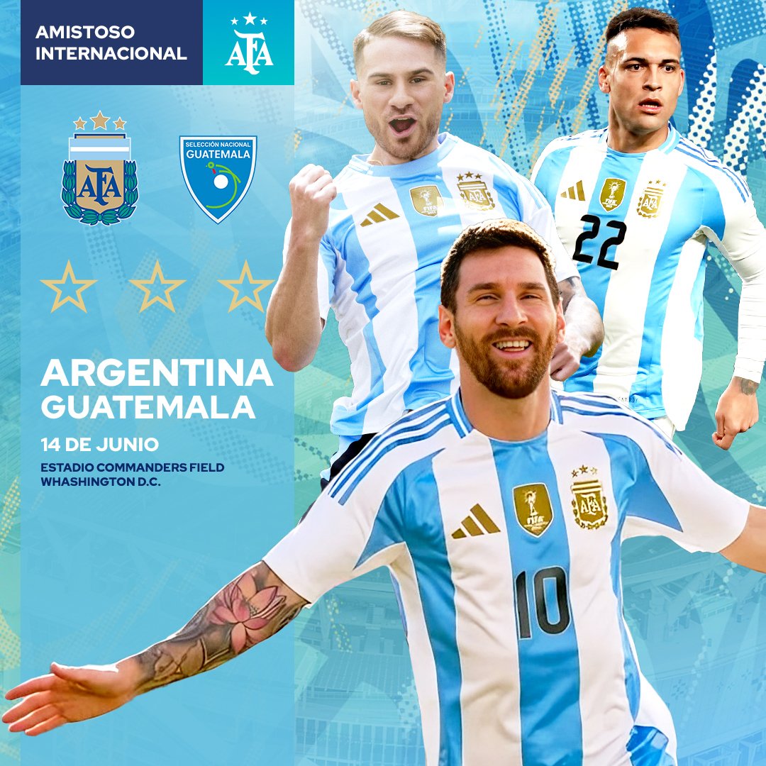 Argentina will play Ecuador on June 9 at Soldier Field in Chicago and against Guatemala on June 14 at Commanders Field in Washington, DC. 🇪🇨🇬🇹🇺🇸🇦🇷
