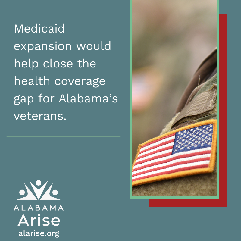 'Lack of health coverage most greatly affects the veterans who need it most. Veterans with previously existing disabilities have a higher uninsured rate than veterans in general,' Arise intern Suhas Kellampalli writes on our blog. #alpolitics #CoverAlabama alarise.org/resources/clos…