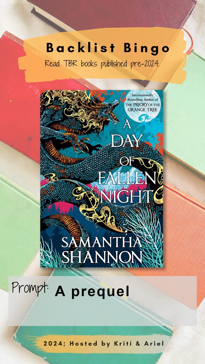 A Day of Fallen Night by Samantha Shannon is more politically complex than The Priory of the Orange Tree, so I preferred Priory, but this was still an excellent epic fantasy. 16th book in @_armedwithabook's Backlist Bingo challenge complete! #AmReading