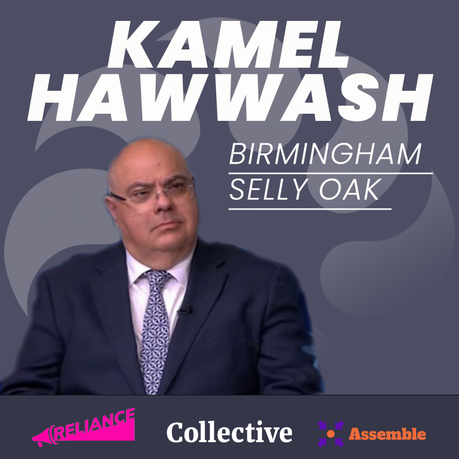 BREAKING: @kamelhawwash is independent left candidate for Birmingham Selly Oak - backed by @wearecollectiv_, @VoteReliance, @TimeToAssemble_ Kamel is Chair of the Palestine Solidarity Campaign & founding member of the British Palestinian Policy Council. t.ly/XqWQY