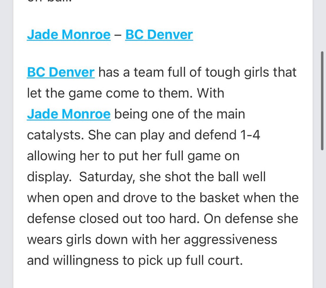 Thank you <a href="/PGHColorado/">Prep Girls Hoops Colorado</a> <a href="/PrepGirlsHoops/">Prep Girls Hoops 🏀</a> for the write up!!