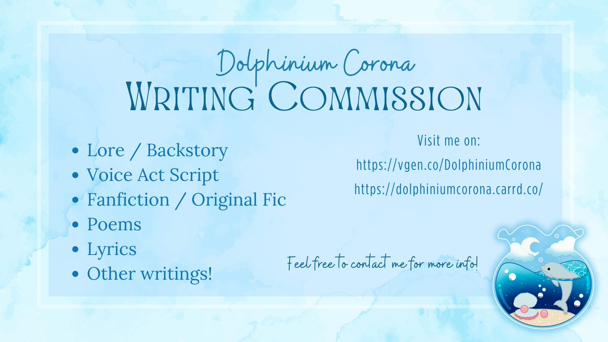 🐬Dolphinium Corona👑 | COMMISSION OPEN tweet media