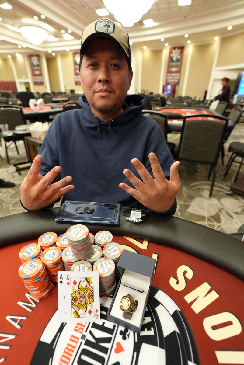 CONGRATULATIONS TO @seanyu15 YOU ARE OUR @WSOP CIRCUIT FINALS NO LIMIT HOLD EM CHAMPION! THIS IS SEAN’S 9th CHAMPIONSHIP RING 📸 Cc: @kierolovesyou #wsop #wsopc #commercecasino #poker