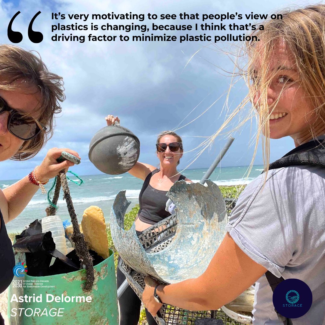 New People of the @UNOceanDecade article!✨Astrid Delorme leads the #STORAGE project - which tries to better understand the transformation and transportation of #marinedebris through studying storage capacity of plastic debris on beaches🧃🗑️⛱️ Read more 🔗tinyurl.com/ywkxdp7d