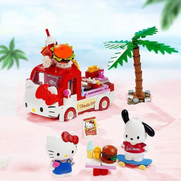 Sanrio Hello Kitty & Pochacco Fast Street Food Truck Block Toy Set available for pre-order! bit.ly/3ypvWb6 #sanrio #hellokitty #pochacco #bigbadtoystore #bbts