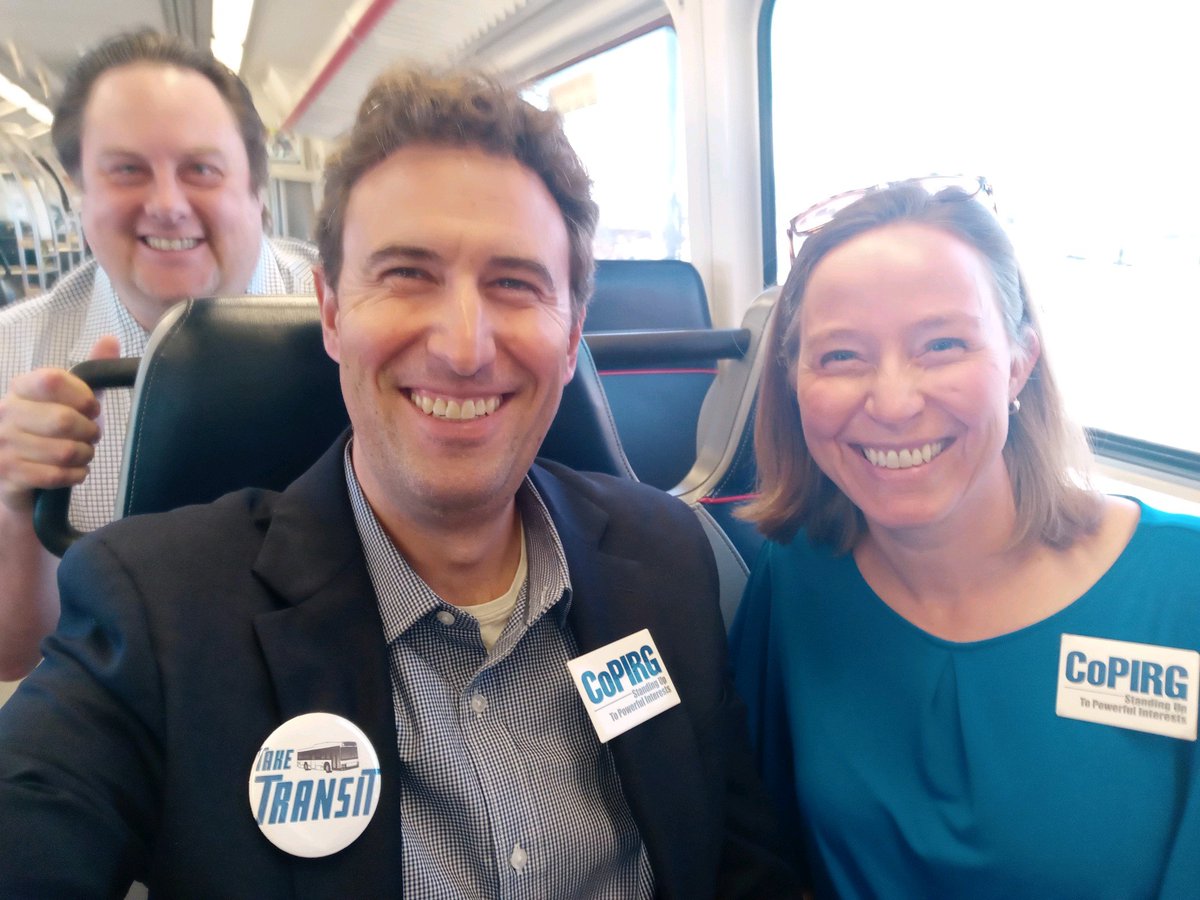 On my way with @dannykatzbc @GreatDenTransit to see SB229 & other bills signed into law! This one will cut #ozonepollution from oil & gas and give the state more tools to hold polluters accountable when they break the rules. pirg.org/colorado/media…