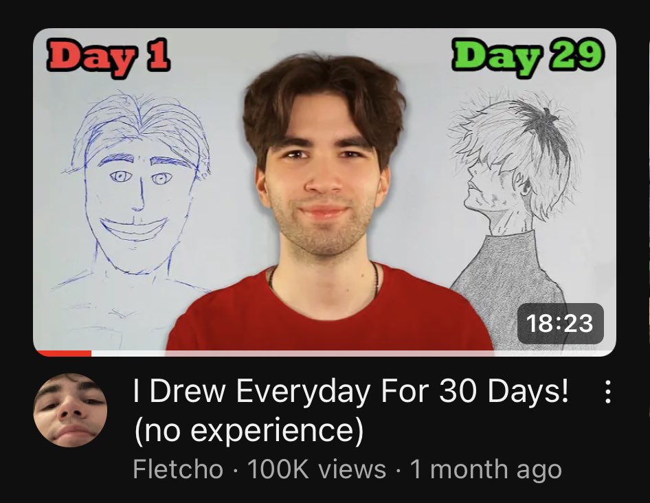 notfletcho's tweet image. My first ever YouTube video to get 100k views! Many milestones being hit this year and I’m excited for more! ❤️