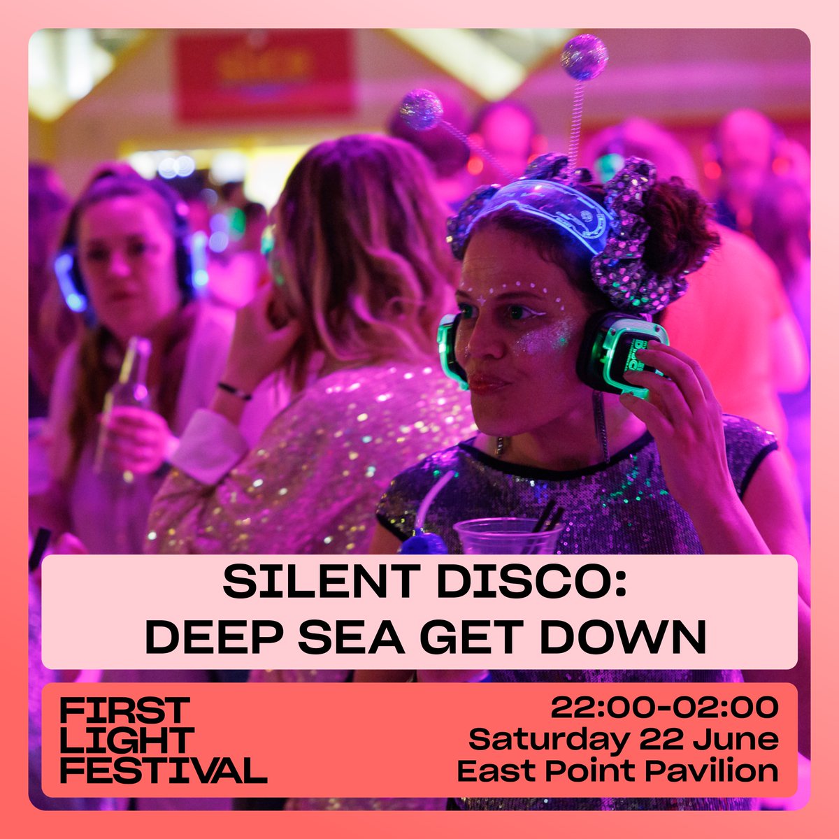 Grab your snorkel, find your flippers and book your tickets for our Silent Disco: Deep Sea Get Down! Featuring the finest DJs – Great Yarmouth born Fortiesfield aka Matthew D Bayfield and Leyton born Ashley Hill from Purple City and Alina & Friends… firstlightlowestoft.com/events-2024/si…