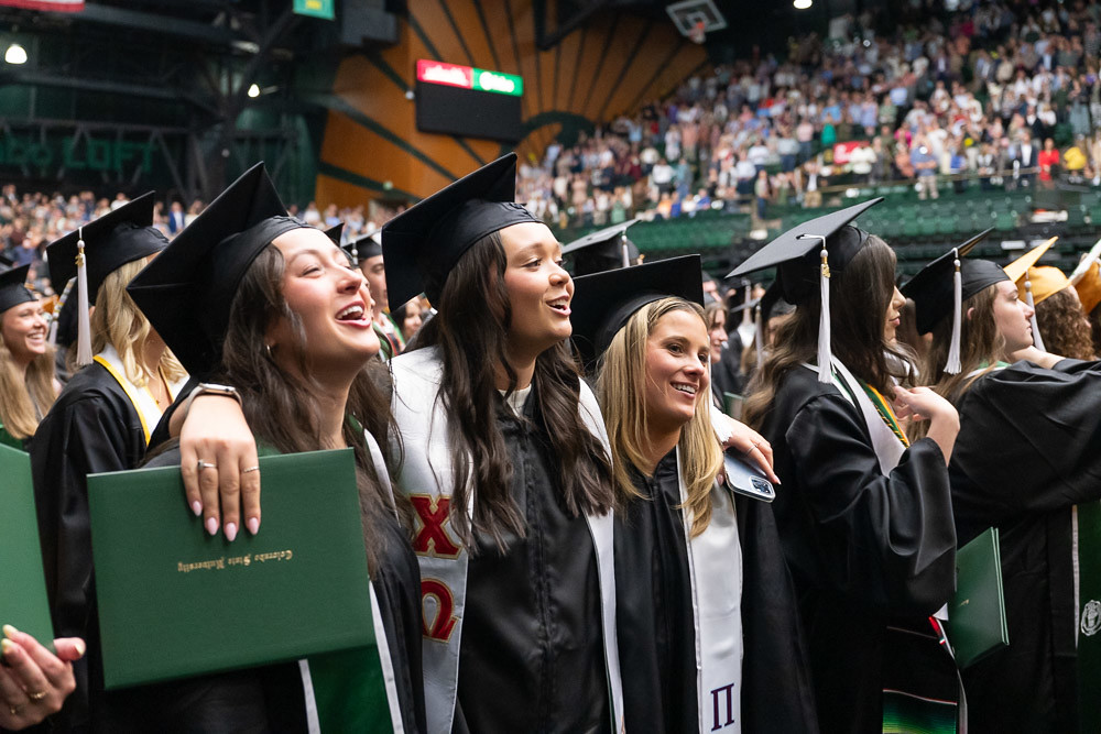 CSUSystem's tweet image. A #ThrowbackThursday to this past weekend at our Fort Collins and Pueblo campuses, where more than 6,000 remarkable graduates received their degrees. The entire #CSUSystem is excited to see the mark you make on the world.

Congratulations, Grads 🥳