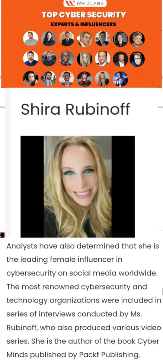 Honored to be featured along with some wonderful colleagues by @Whizlabs on the list of Top Global #Cybersecurity #Influencers tinyurl.com/cyberinfluence incl @mclynd @ChuckDBrooks @TylerCohenWood @Matt_Rosenquist @JaneFrankland @m49D4ch3lly @stiennon @gcluley @robertherjavec