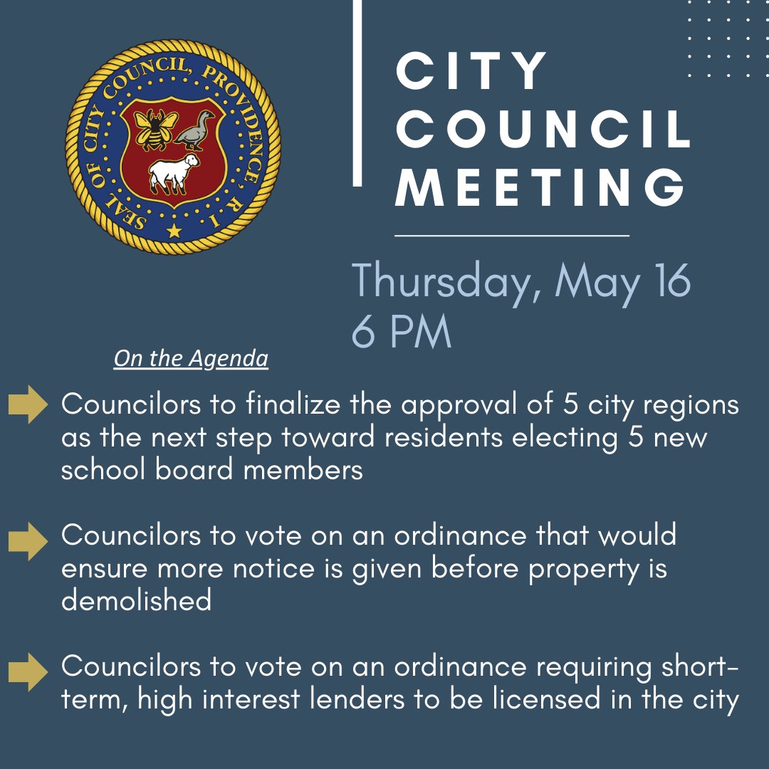 Councilors meet tonight at 6 PM!