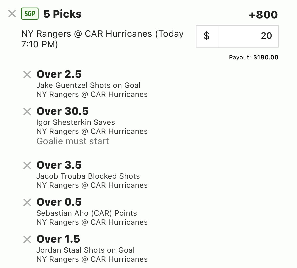 The 5/16 NHL NUKE 🏒☢️💣

It’s not as high odds as previously but I’ll take it. Keeping it to my top 5 props per game. 

RTs and Likes appreciated - who is tailing !? 

#NHLPicks #GamblingX