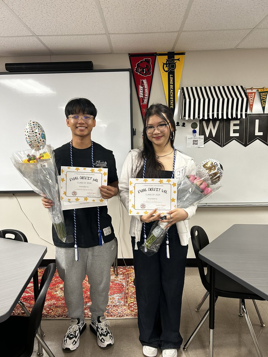 Look at my dual credit Val &amp; Sal 💐 They are the absolute cutest! Congrats on your successes in dual credit. I’m extremely proud of all you both have accomplished 🫶🏼