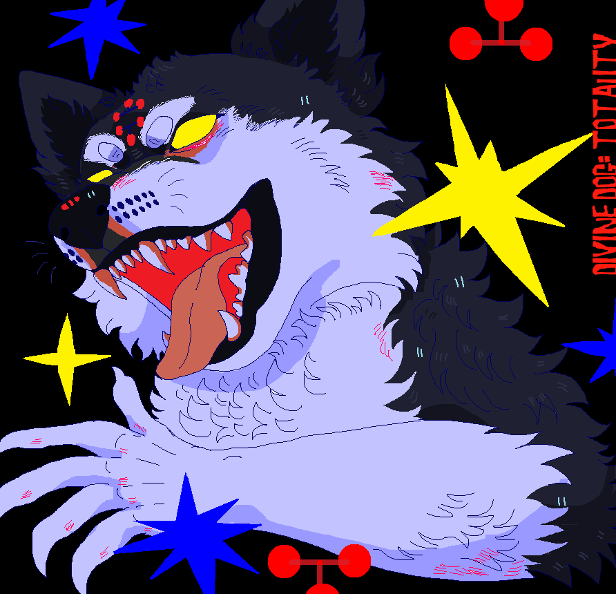 cyanocoraxx's tweet photo. divine doge #jujutsukaisen #divinedogs #mspaint https://t.co/K4tmCHGXun