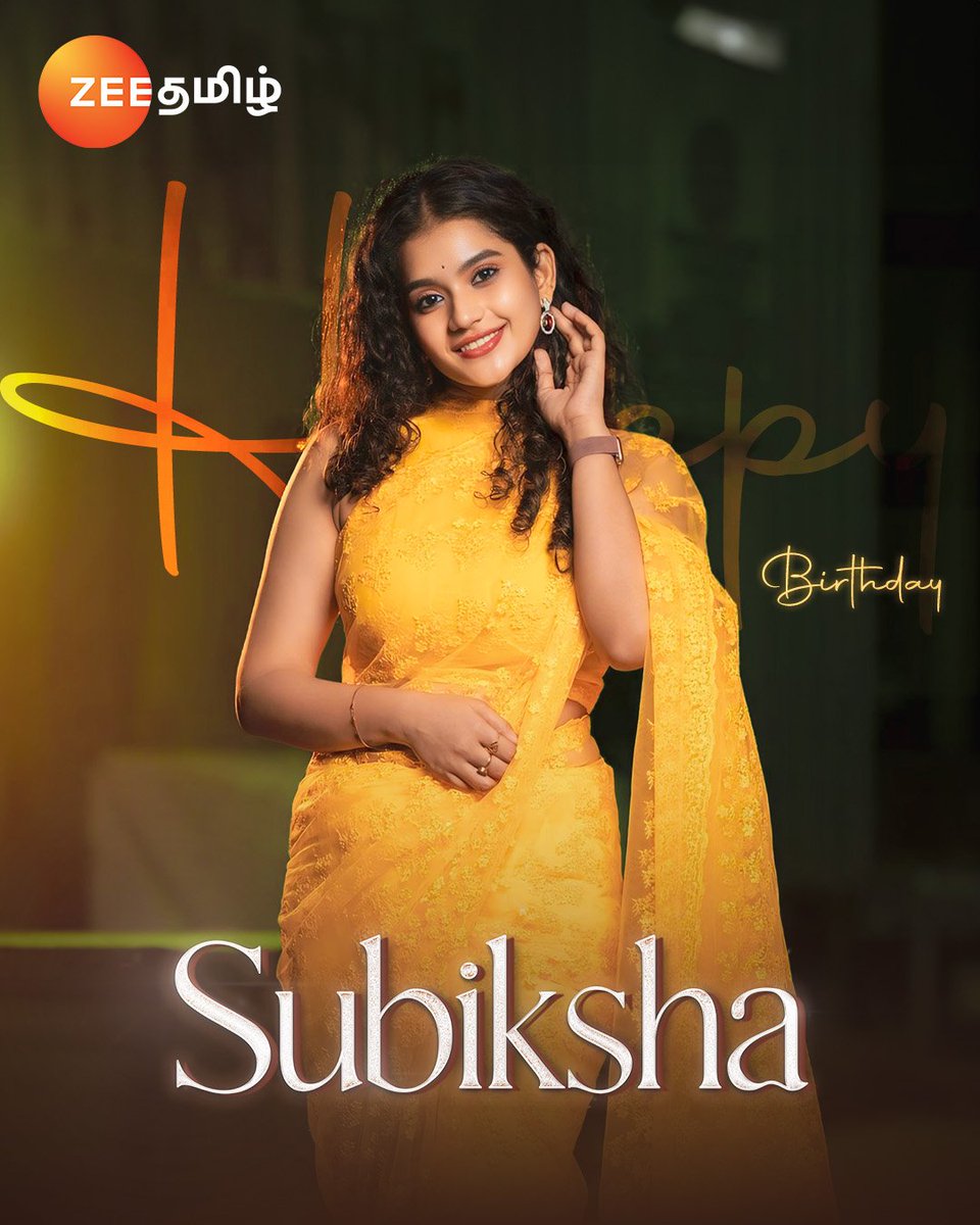 'Kanmani Anbodu...' Wishing you a Very Happy Birthday...!!!🤌❤️‍🔥 #HappyBirthday #Subiksha #ZeeTamil