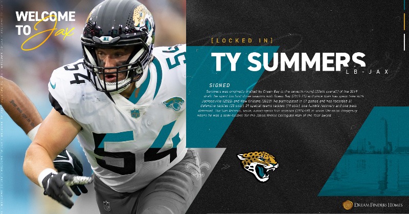 We have signed DB Terrell Edmunds, DB Tre Flowers, and LB Ty Summers. @Dream_Finders | #DUUUVAL