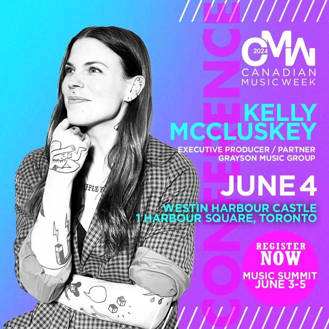 We are thrilled to announce Kelly McCluskey, Executive Producer / Partner, Grayson Music Group, as a speaker for #CMW2024. Passes are on sale now! bit.ly/4cZwpAE #canadianmusicweek #music #musicsummit #toronto