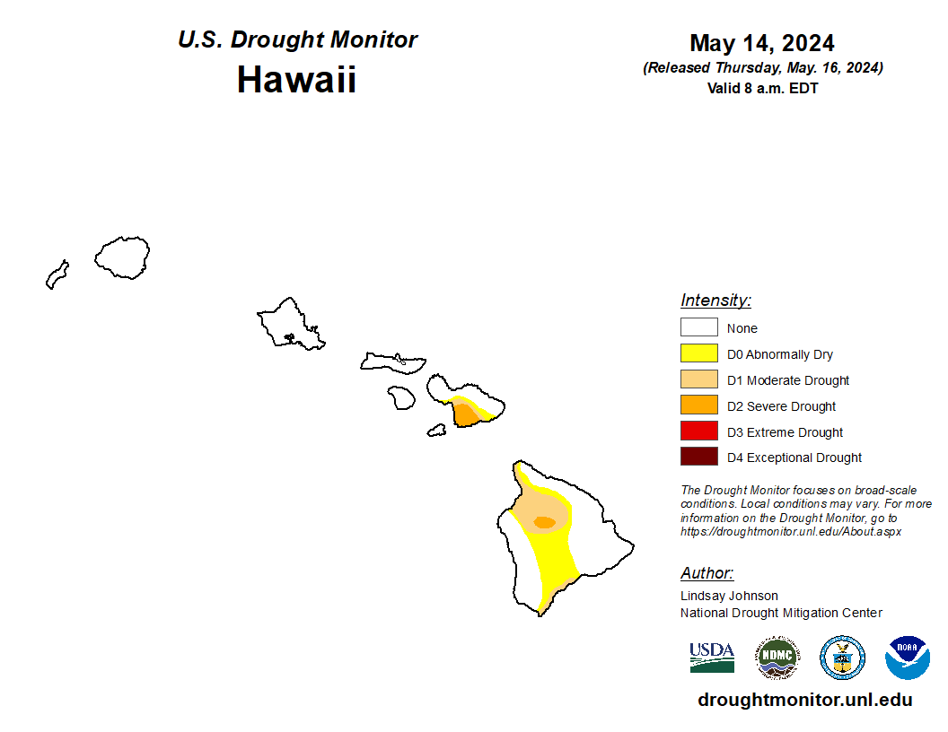 🌺 Heavy precipitation fell across much of HI with flooding occurring on several islands. Molokai and Lanai had all abnormal dryness removed. Maui and the Big Island saw improvements. drought.gov #DroughtMonitor