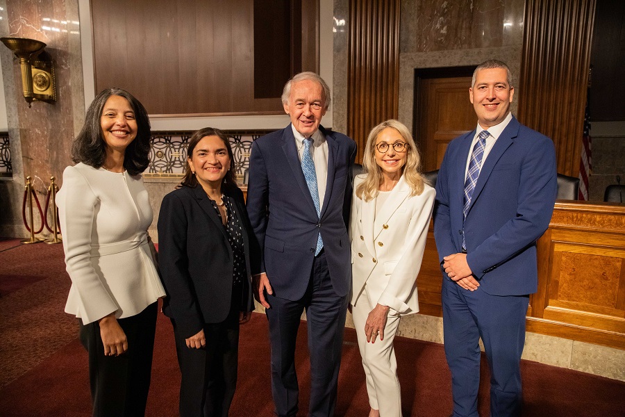 Yesterday, Mass General Brigham leaders, Bernardo Bizzo, MD, Marcela Maus, MD, PhD, Elsie Taveras, MD, MPH, & Heather O'Sullivan MS, RN, AGNP, met with Members of Congress and their staffs to update them on a variety of innovative research and health care delivery programs.