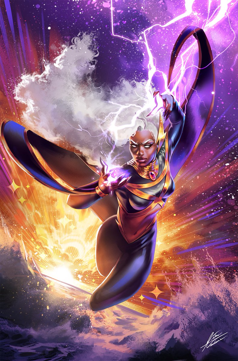 I can't believe I'm saying this but: I'm the main cover artist for the STORM series, coming in October!!!!!! ⚡⚡⚡ #XMEN