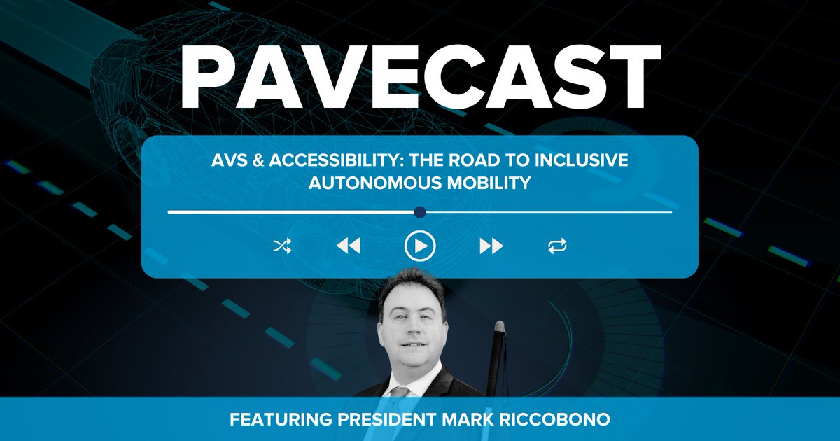 Happy Global Accessibility Awareness Day! 🌍
Tune in for a new episode of the PAVECast featuring President Mark Riccobono of @NFB_voice. Gain insights on the history of NFB, their advocacy work, and how AVs can help create more accessible mobility options: pavecast.buzzsprout.com/1904760/150466…