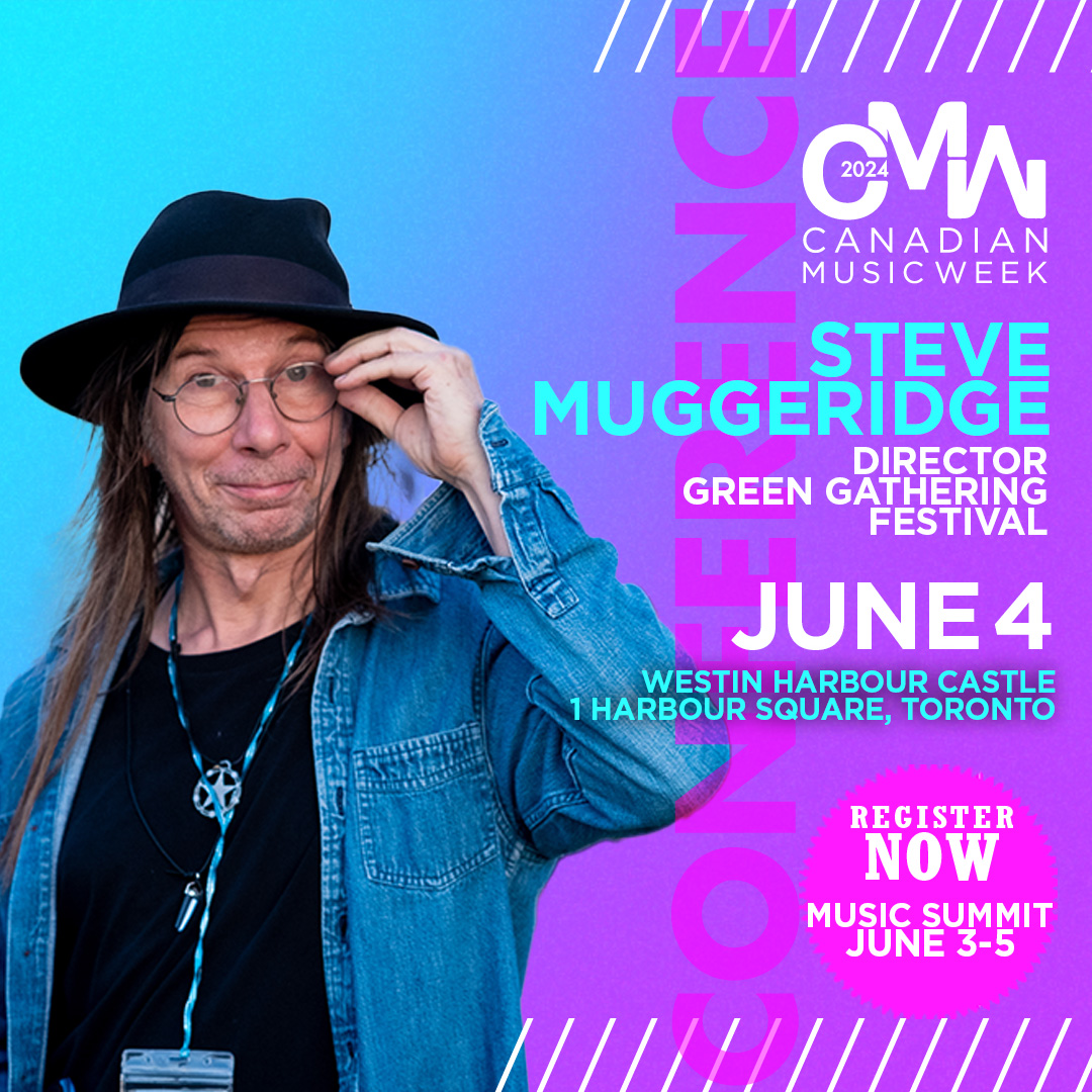 We are thrilled to announce Steve Muggeridge, Director, Green Gathering Festival as a speaker for #CMW2024. To see the full lineup and program schedule, visit cmw.net. Passes are on sale now!  bit.ly/4cZwpAE #canadianmusicweek #music #musicsummit