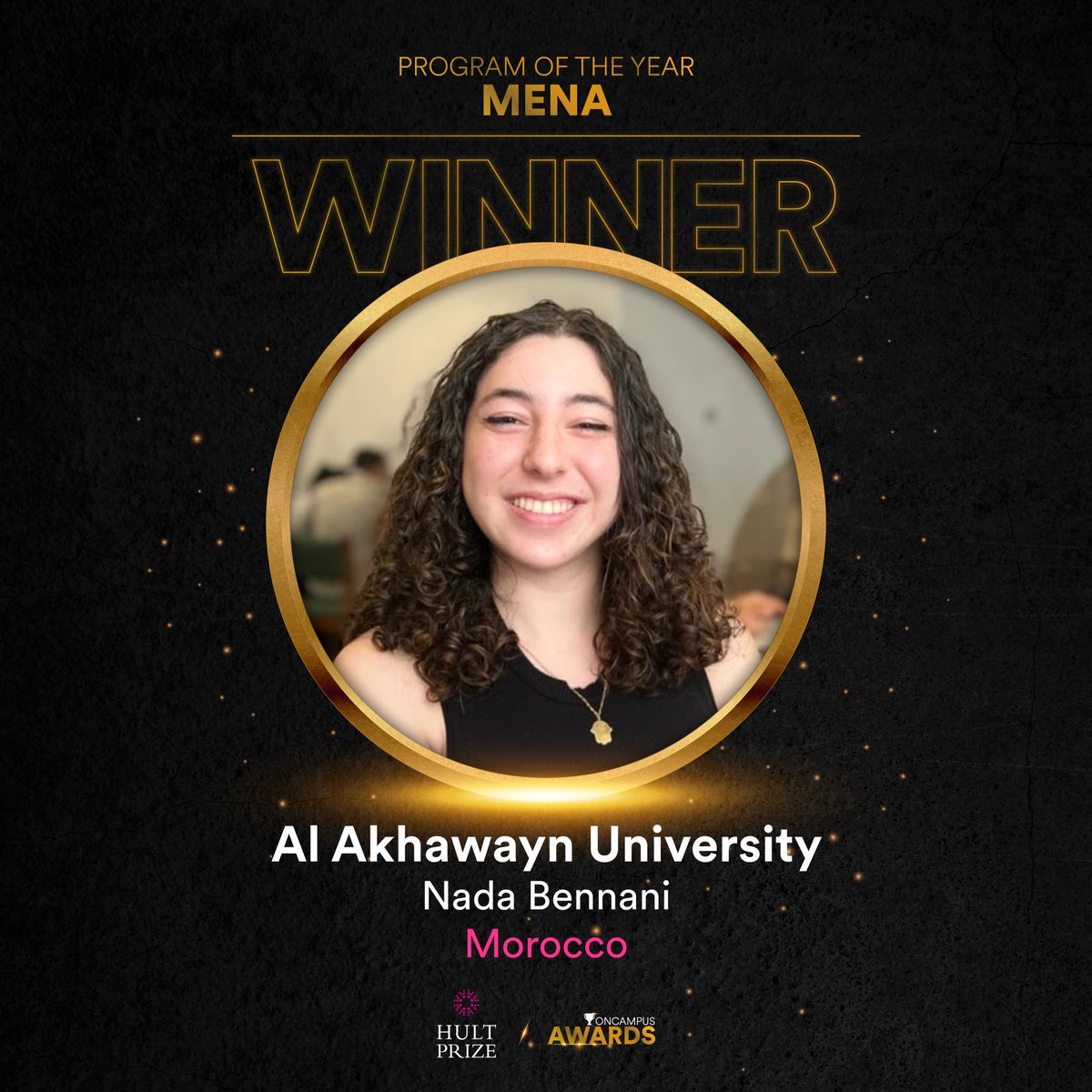 Join us in congratulating the winner of the 2024 OnCampus Awards Program of the Year in Mena. 🌍🏆

Nada Bennani is now nominated for the World Program of the Year, which will be announced and awarded in September at the Global Finals in London! 🇬🇧