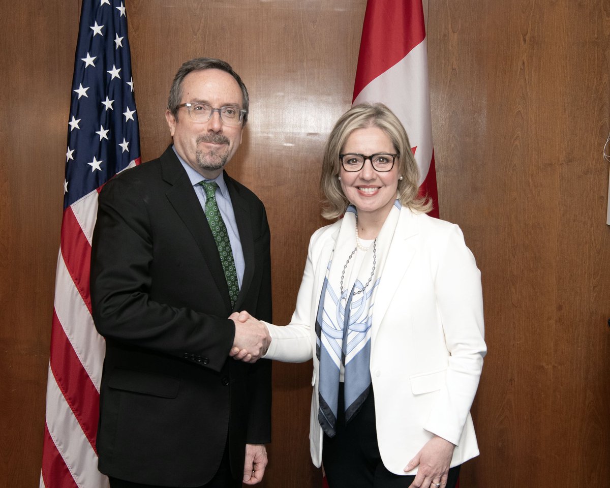 Terrific meeting this week with 🇨🇦 Assistant Deputy Minister Heidi Hulan @CanadaFP to discuss important issues including Columbia River Treaty, Haiti, Ukraine, and the Middle East. Our wide-ranging partnership with stalwart Ally #Canada is crucial to addressing global challenges