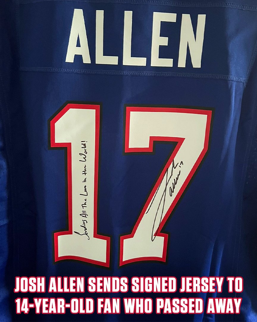 .@JoshAllenQB and the @BuffaloBills sent this family a beautiful gift after a tragic passing. ❤️💙 (via @ThatMikeYouLike) THREAD ⬇️