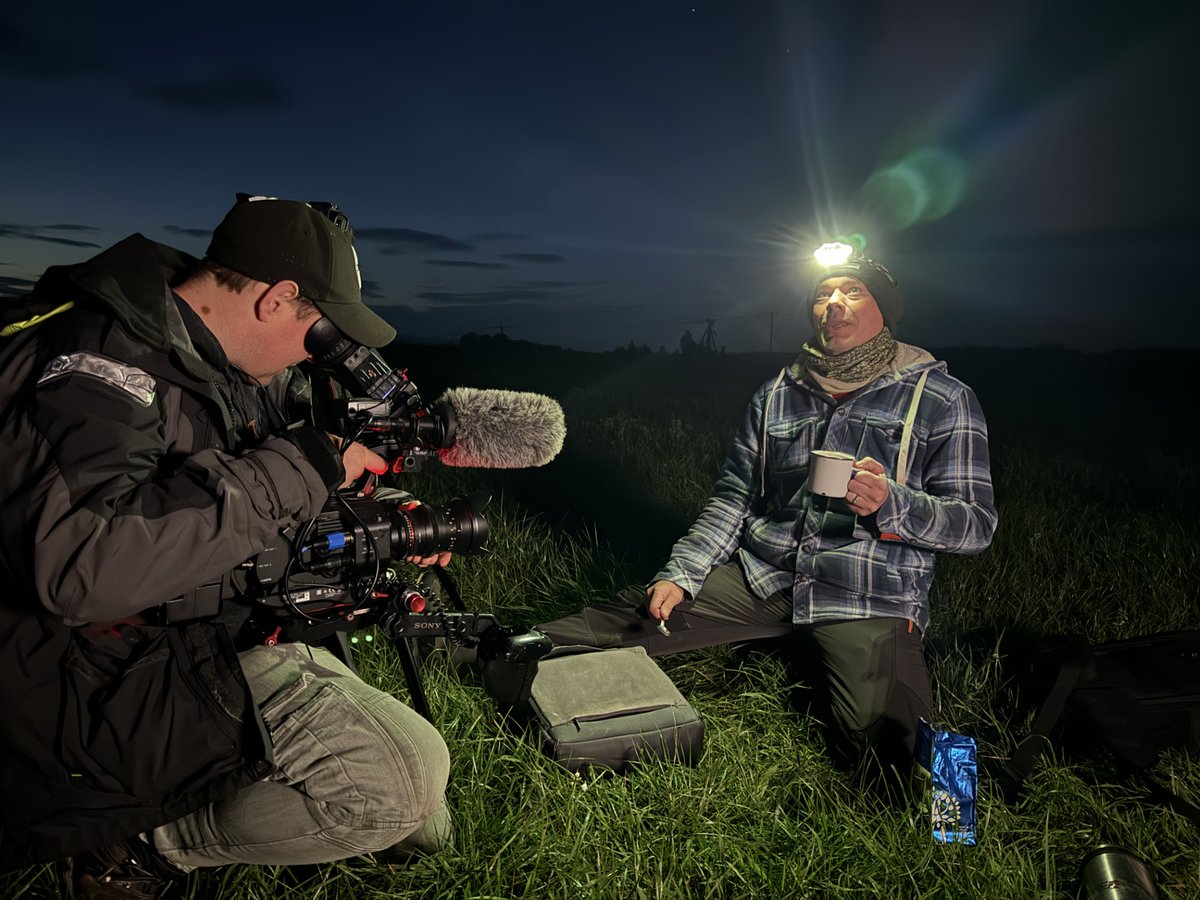 Behind the scenes from Friday May 10th during twilight with a television crew filming a segment on the aurora in the Mid-Ulster area. I can't say any more but it might be tv early next year. The crew added to the adventure under the epic aurora this night.