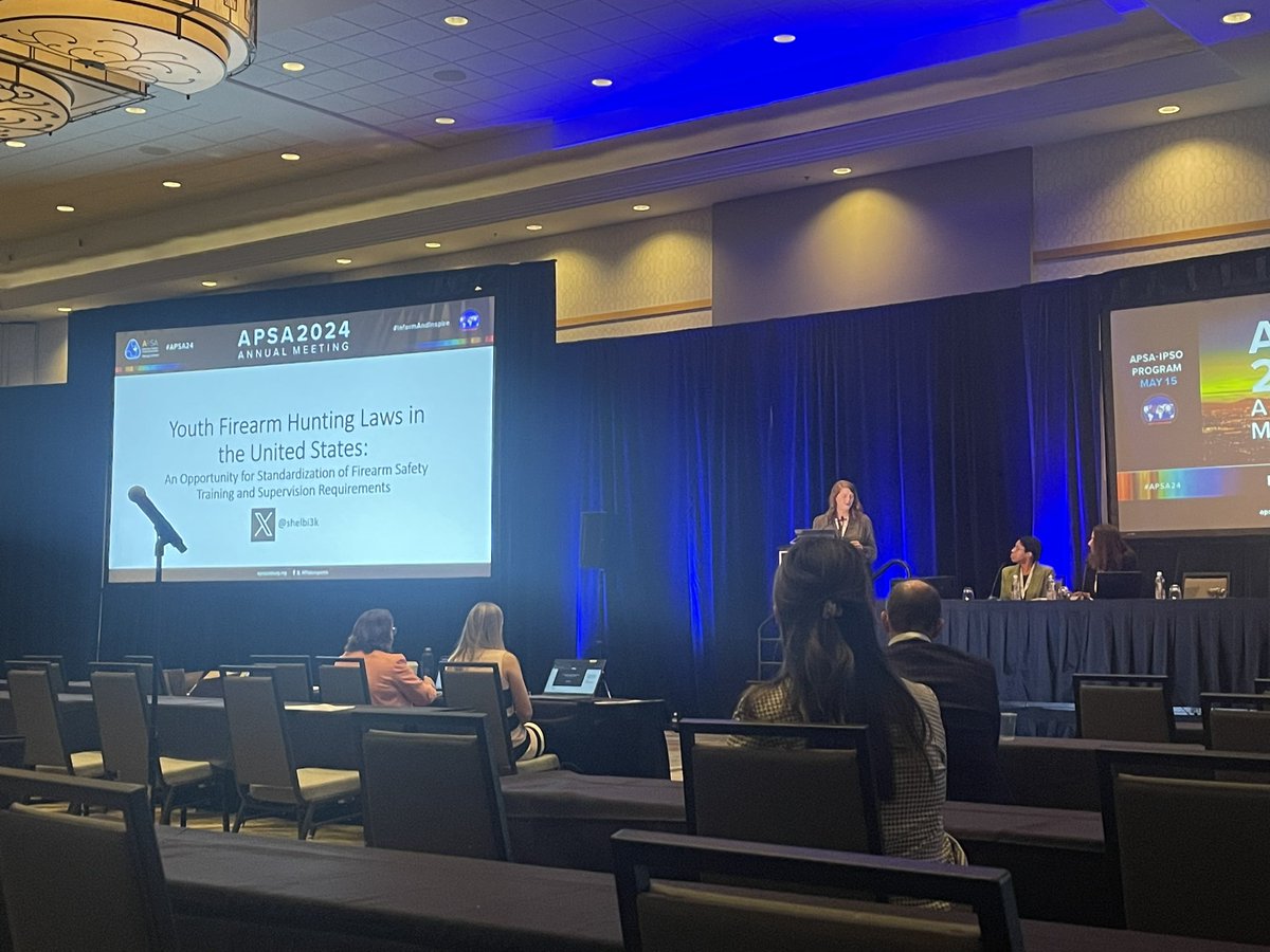 Great to have <a href="/acsTrauma/">The ACS Committee on Trauma</a> Fireman Injury Prevention Scholar <a href="/shelbi3k/">Shelbie Waddle DO, MS^2 (she/her)</a> present research near and dear to her heart on youth hunter regulations at #APSA2024 <a href="/APSASurgeons/">APSA Surgeons</a>