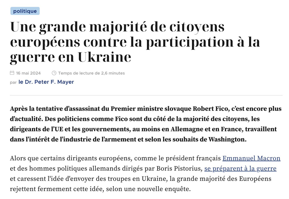 Oui ! Les peuples sont contre la guerre, mais les dirigeants, élus par les peuples, se fichent de leurs avis ! S T O P !