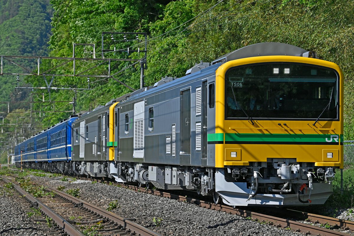 GV-E197系+12系 上越線試運転（1日目） GV+客車の本線初走行～☺ 2024.5.14