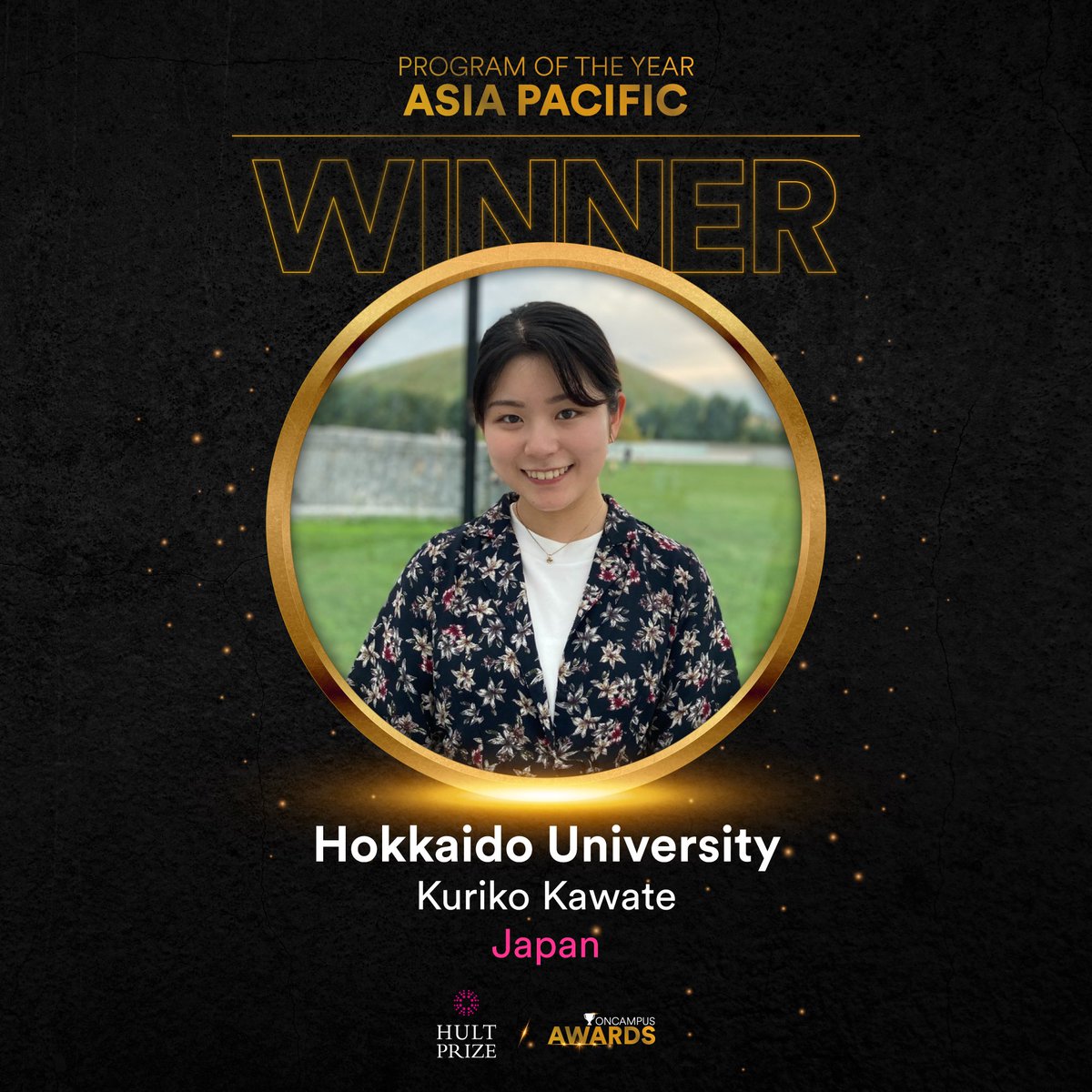 Join us in congratulating the winner of the 2024 OnCampus Awards Program of the Year in Asia Pacific. 🌏🏆

Kuriko Kawate is now nominated for the World Program of the Year, which will be announced and awarded in September at the Global Finals in London! 🇬🇧